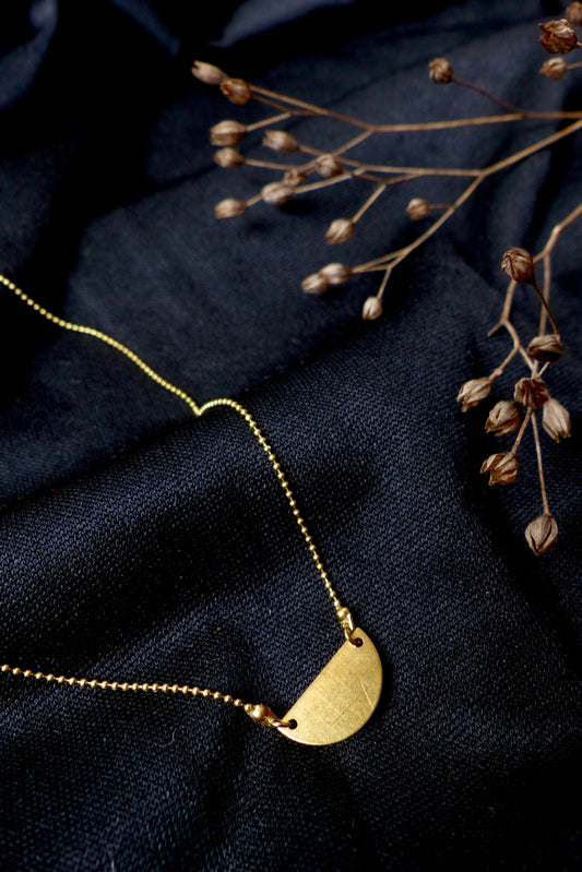 Kurze Statement Kette aus Messing