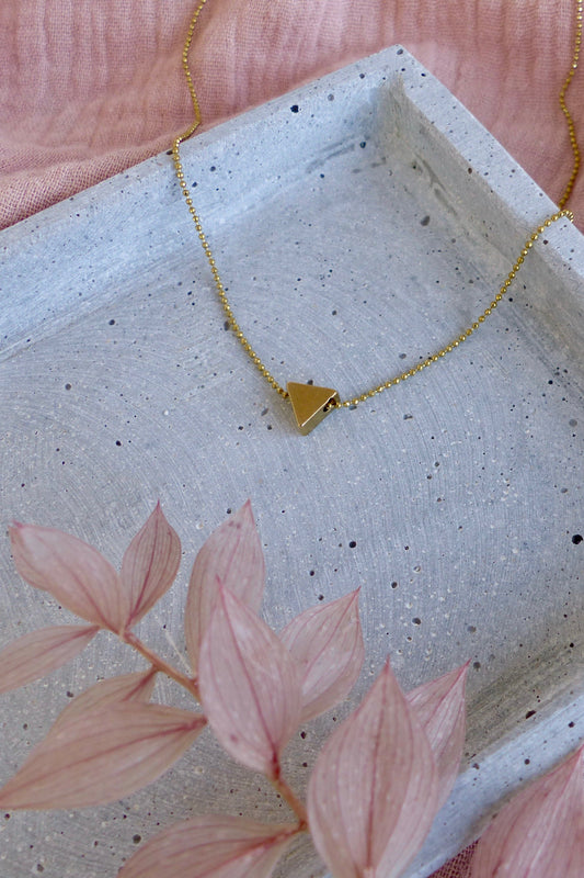 Kurze Statement Kette aus Messing schlicht