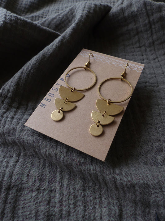 Elegante Statement Ohrringe aus Messing handgefertigt